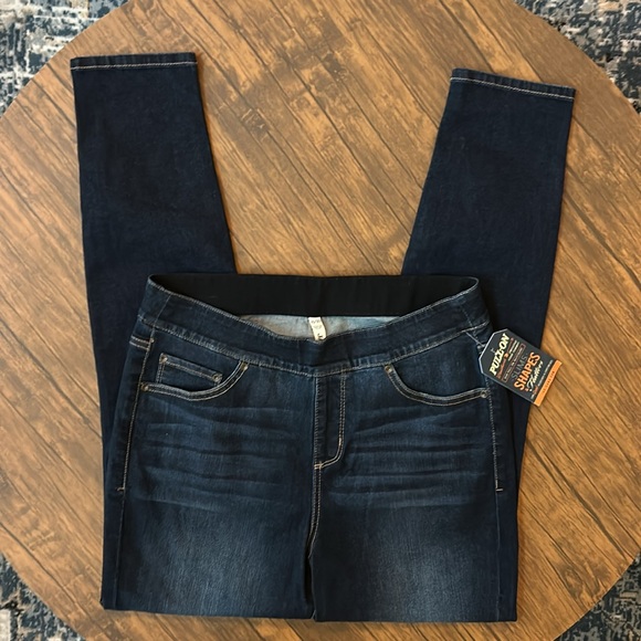 JAG JEANS NWT Maya High Rise Skinny Pull-On Smoothing Baltic Blue Size 10 - Picture 2 of 9